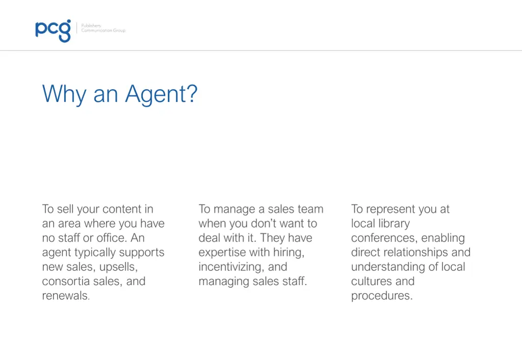 why an agent