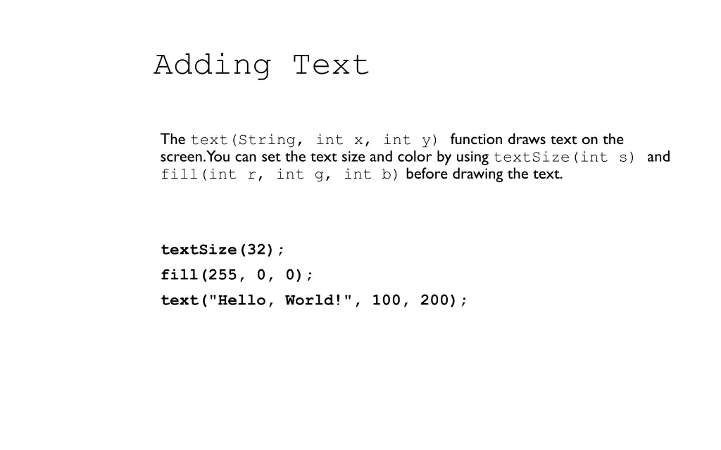 adding text