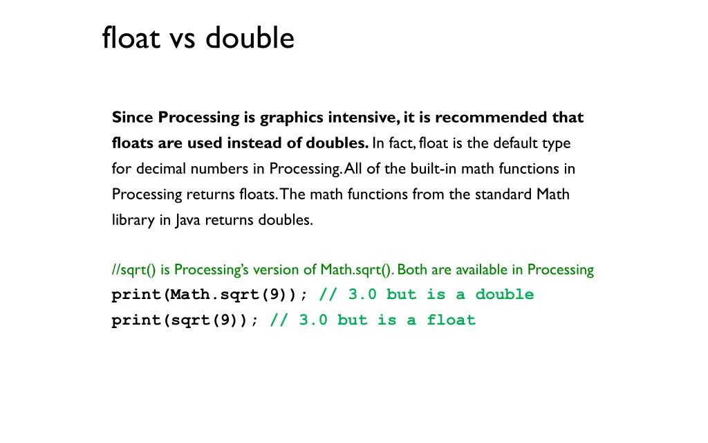 float vs double 1