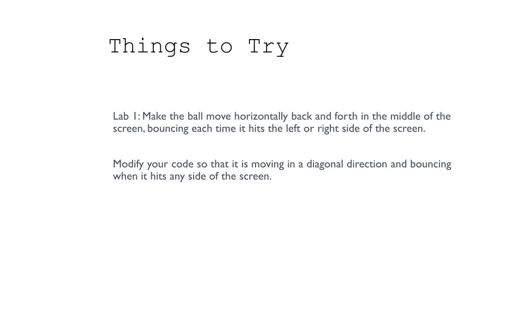 things to try