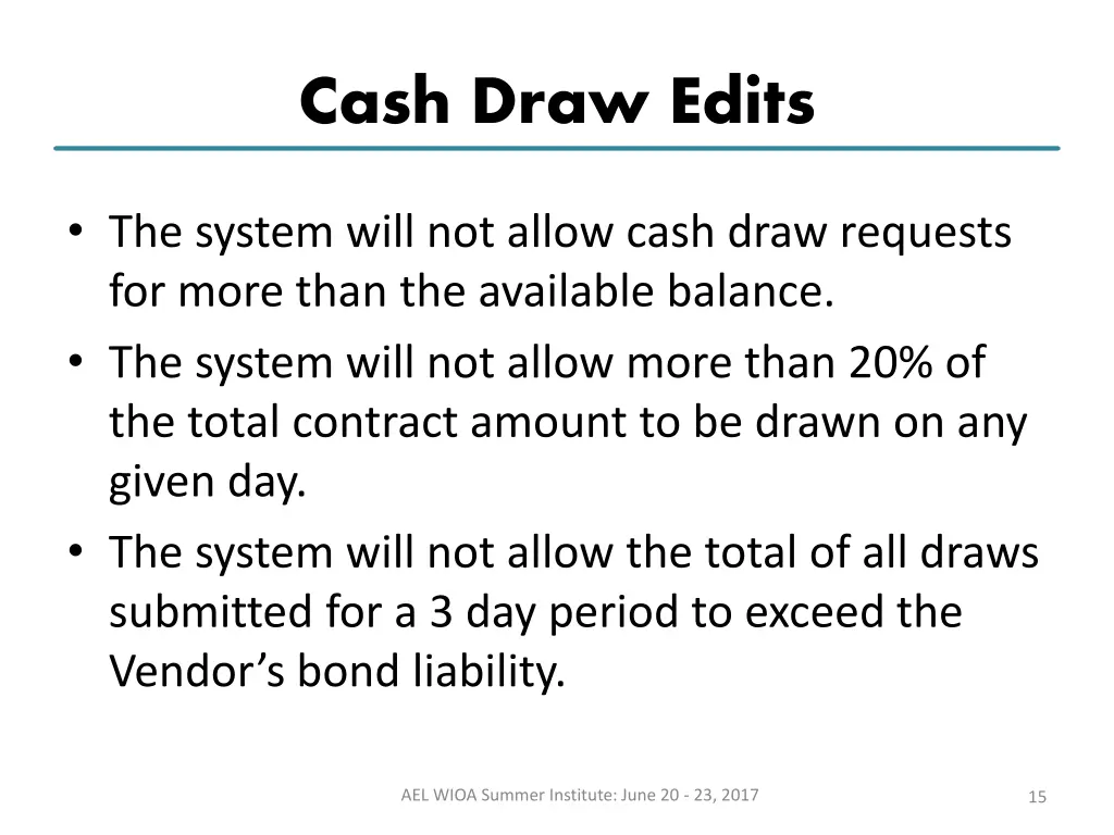cash draw edits 1