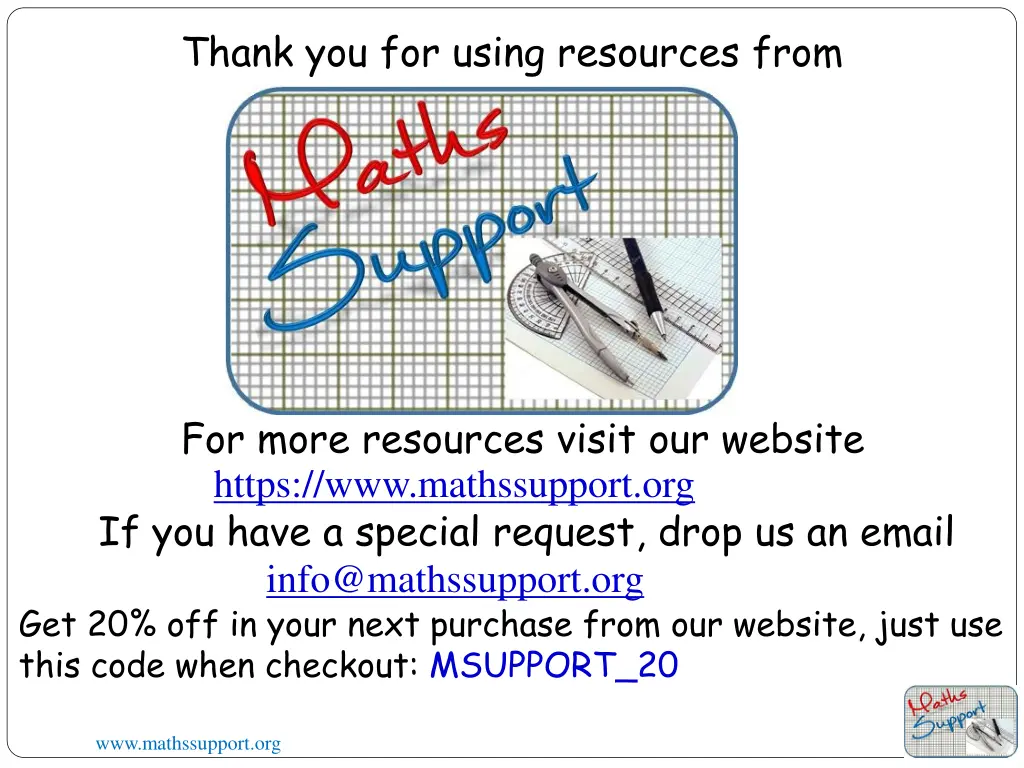 thank you for using resources from