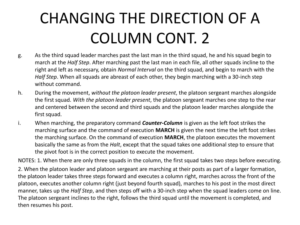 changing the direction of a column cont 2
