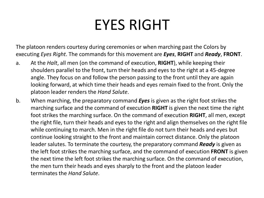 eyes right
