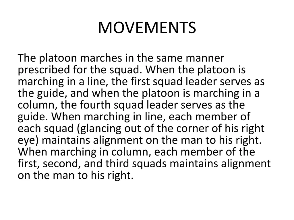movements
