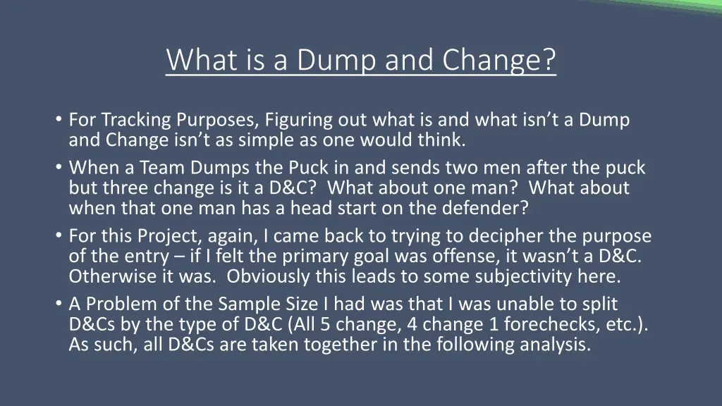 what is a dump and change
