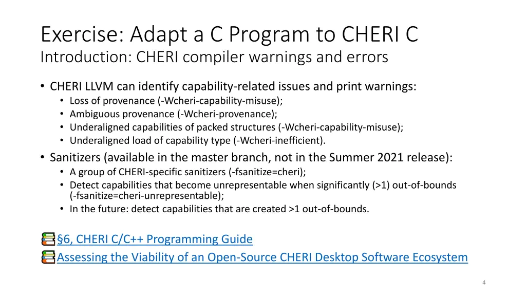 exercise adapt a c program to cheri 3