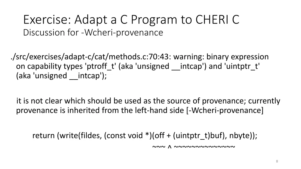 exercise adapt a c program to cheri c discussion 2