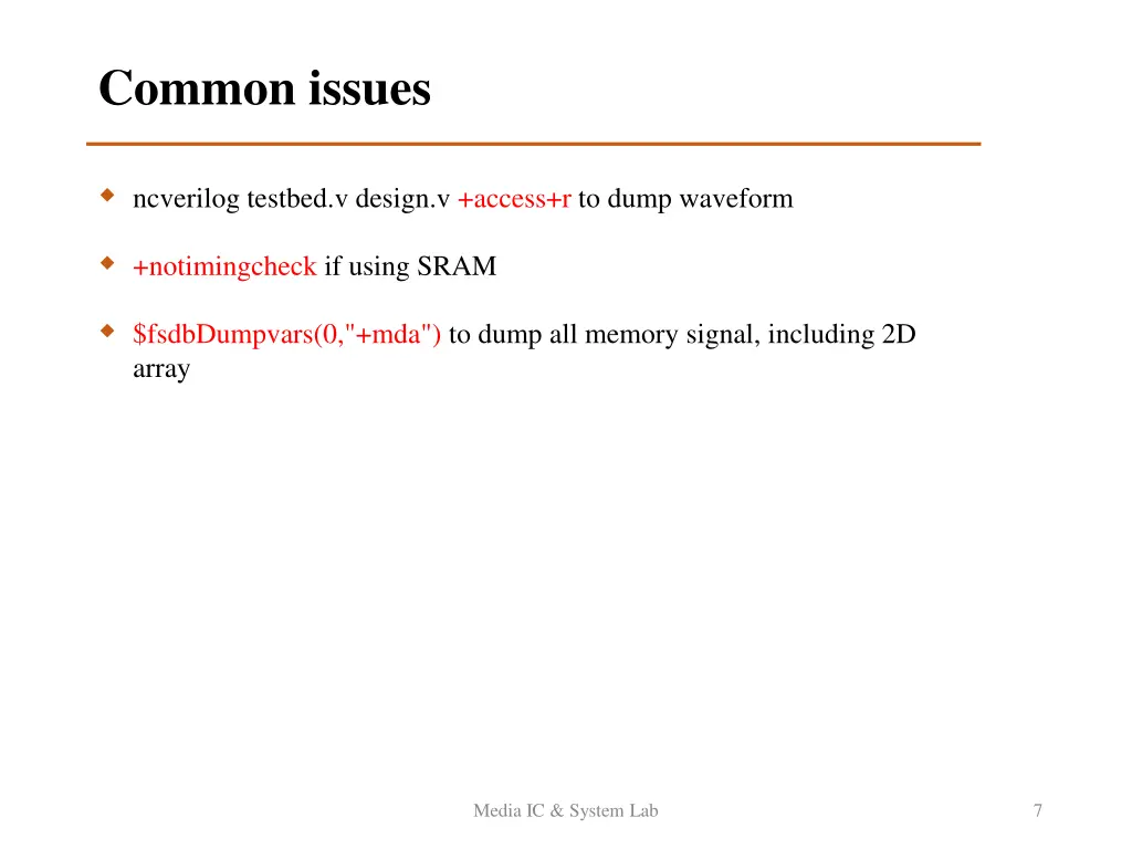 common issues