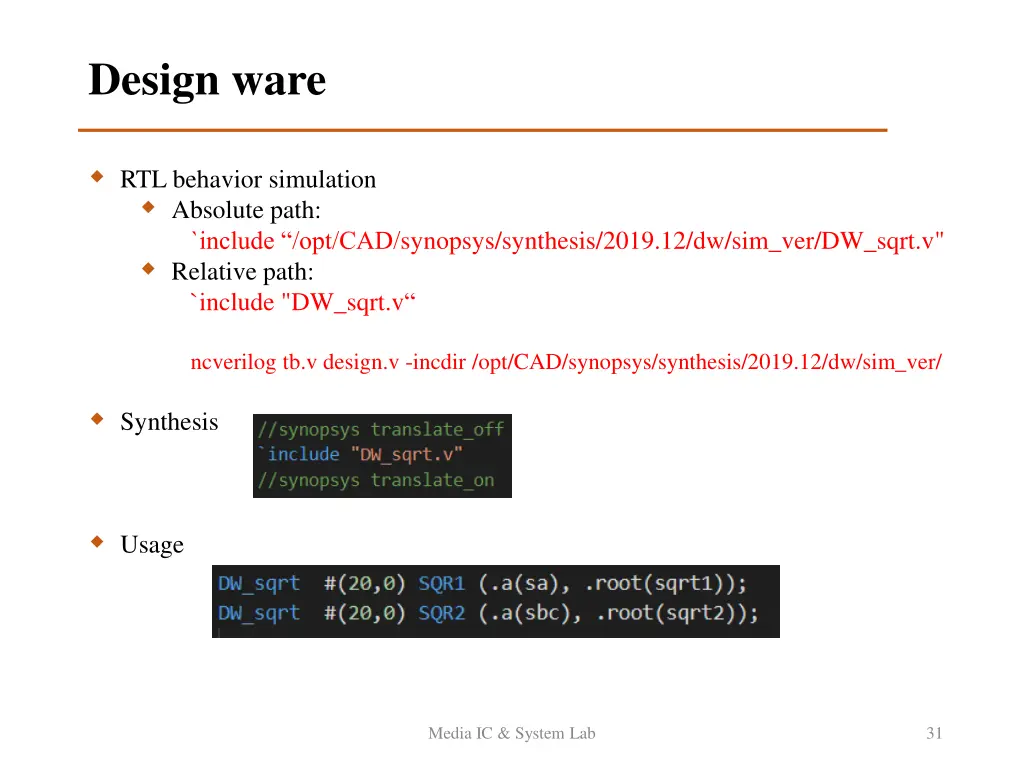 design ware 1