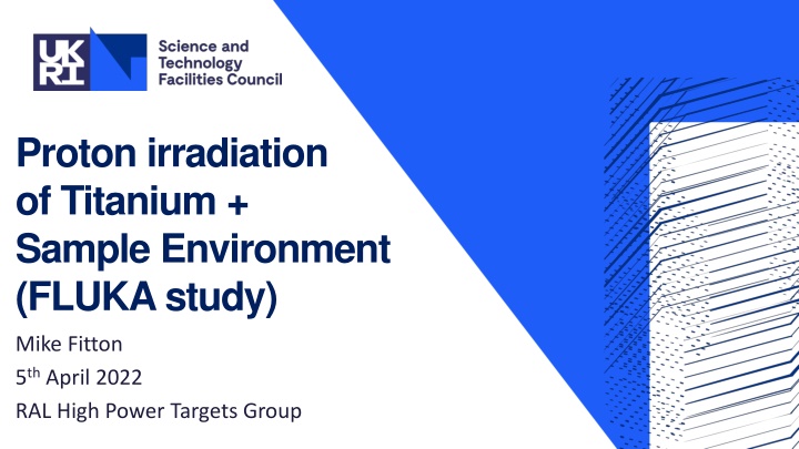proton irradiation of titanium sample environment