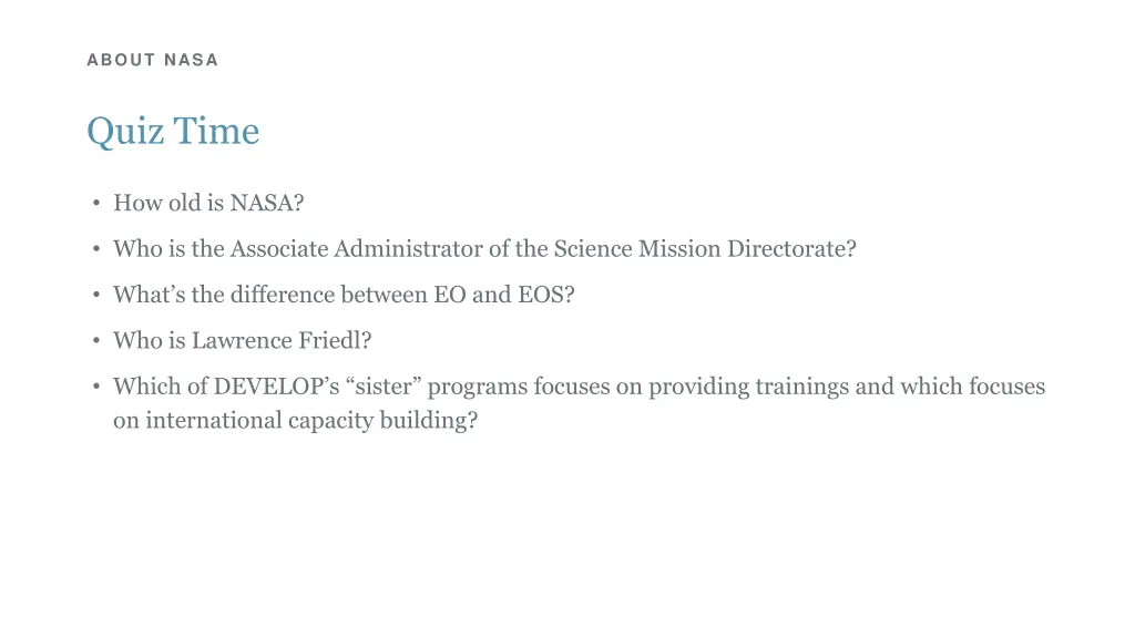 about nasa 7