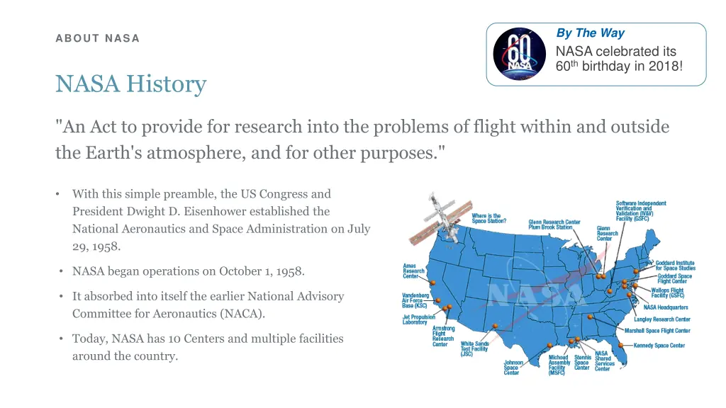 by the way nasa celebrated its 60 th birthday