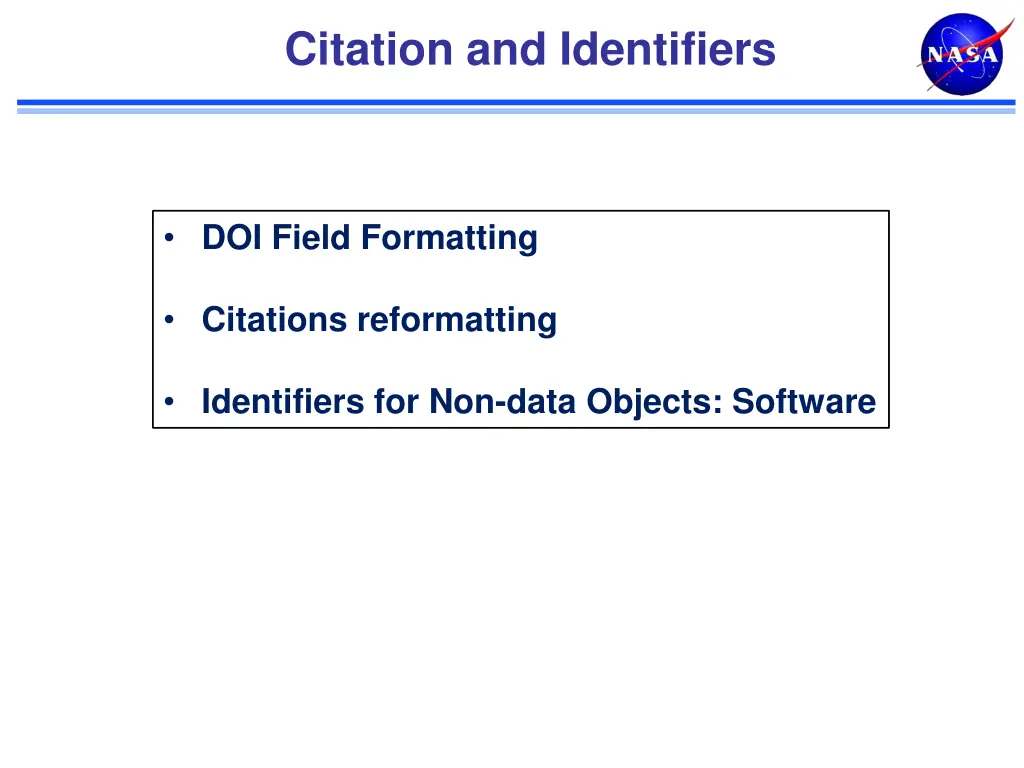 citation and identifiers