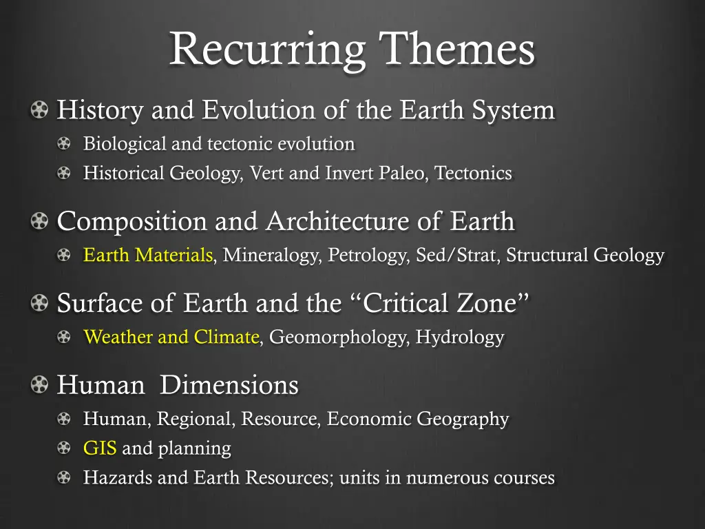 recurring themes