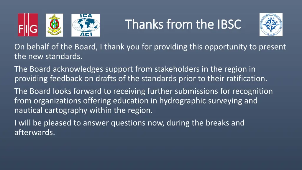 t thanks from the ibsc hanks from the ibsc