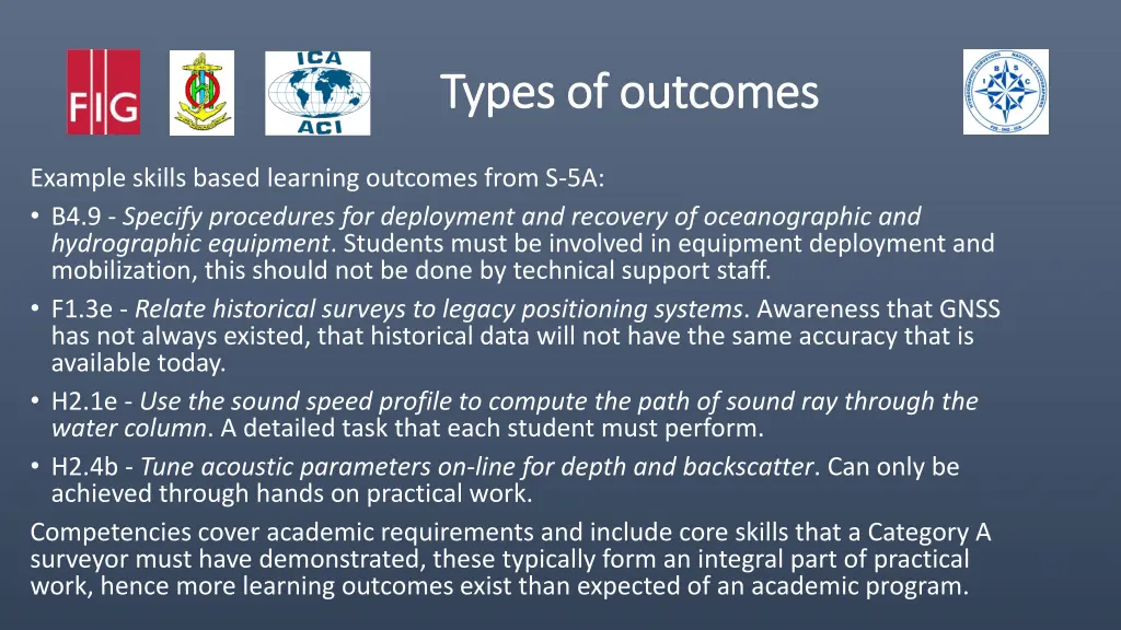 types of outcomes types of outcomes