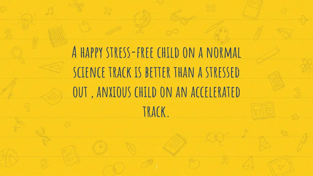 a happy stress free child on a normal science