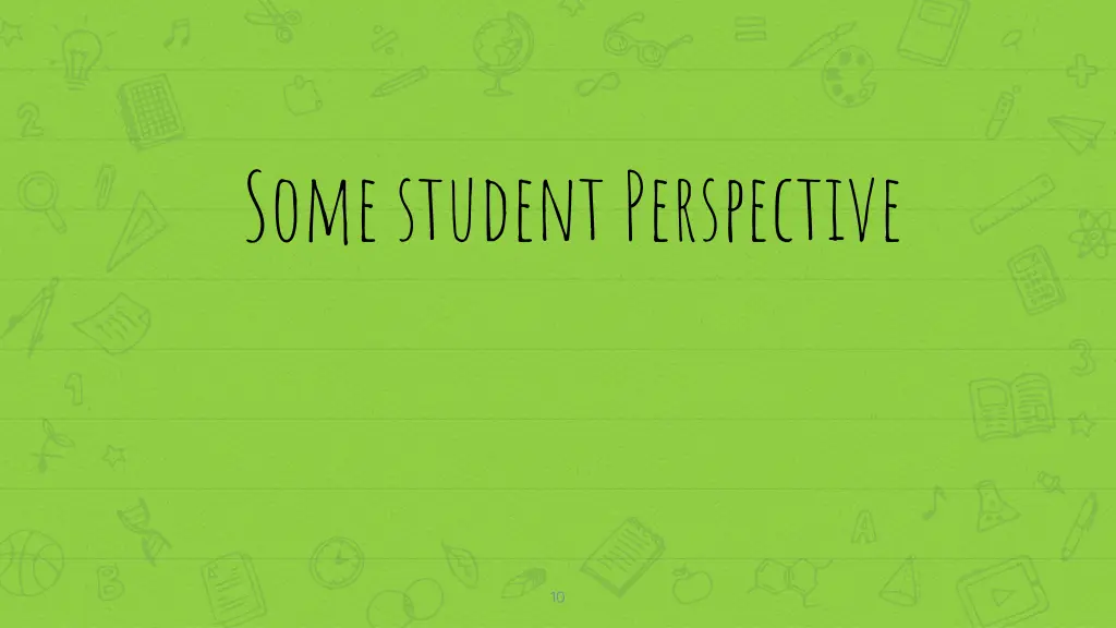 some student perspective