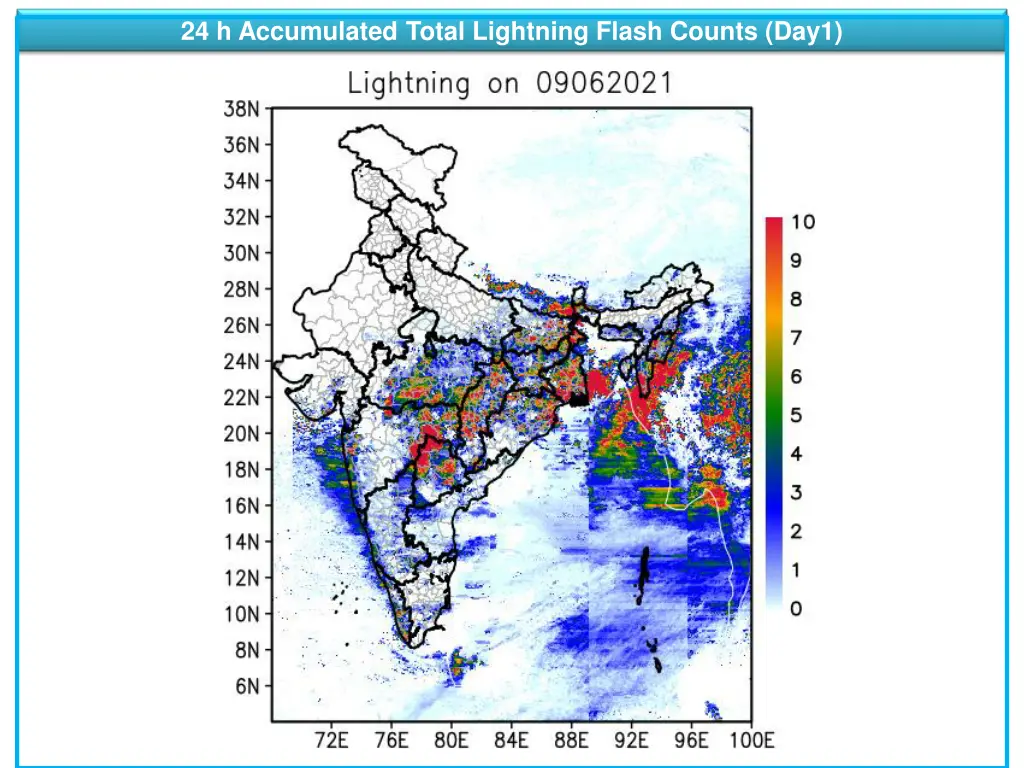 24 h accumulated total lightning flash counts day1