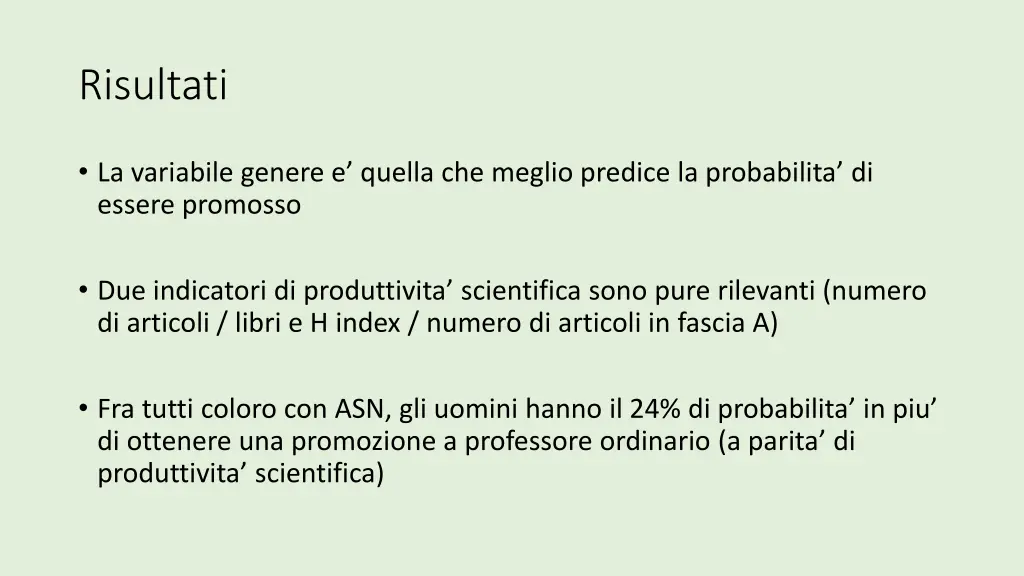 risultati