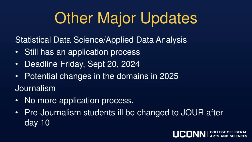 other major updates