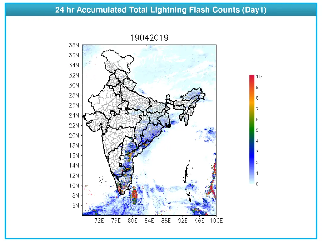24 hr accumulated total lightning flash counts