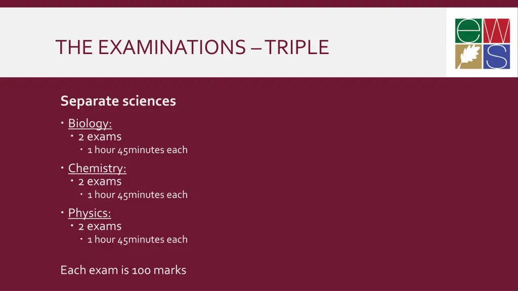 the examinations triple