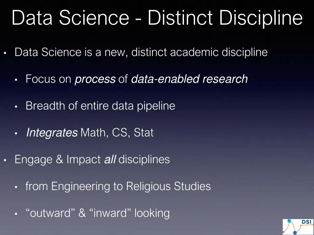 data science distinct discipline