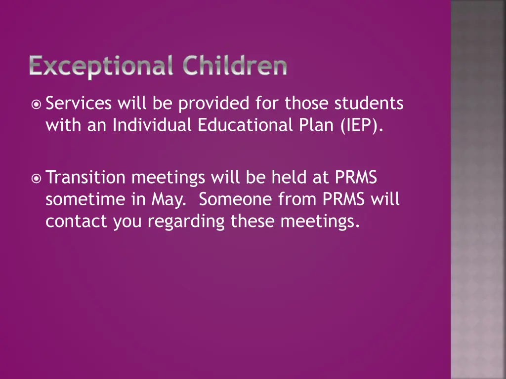 exceptional children