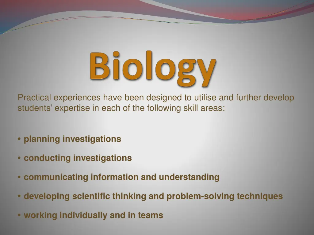 practical experiences have been designed