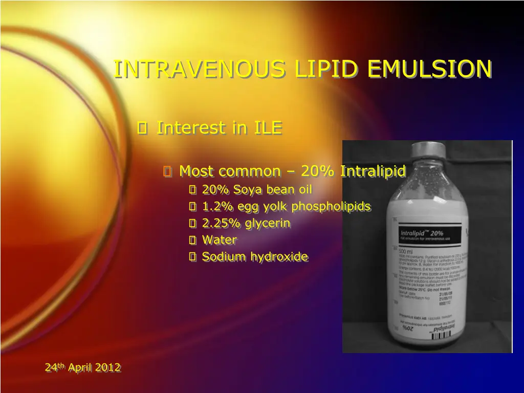 intravenous lipid emulsion 1