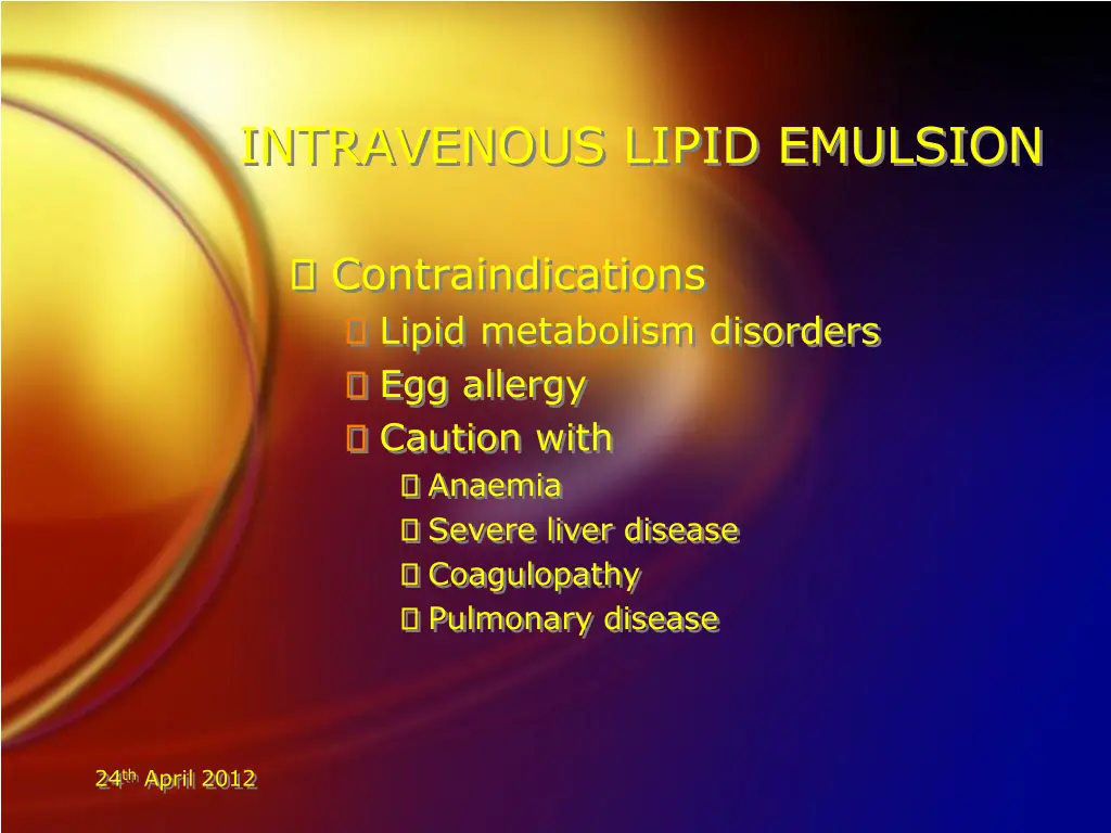 intravenous lipid emulsion 13