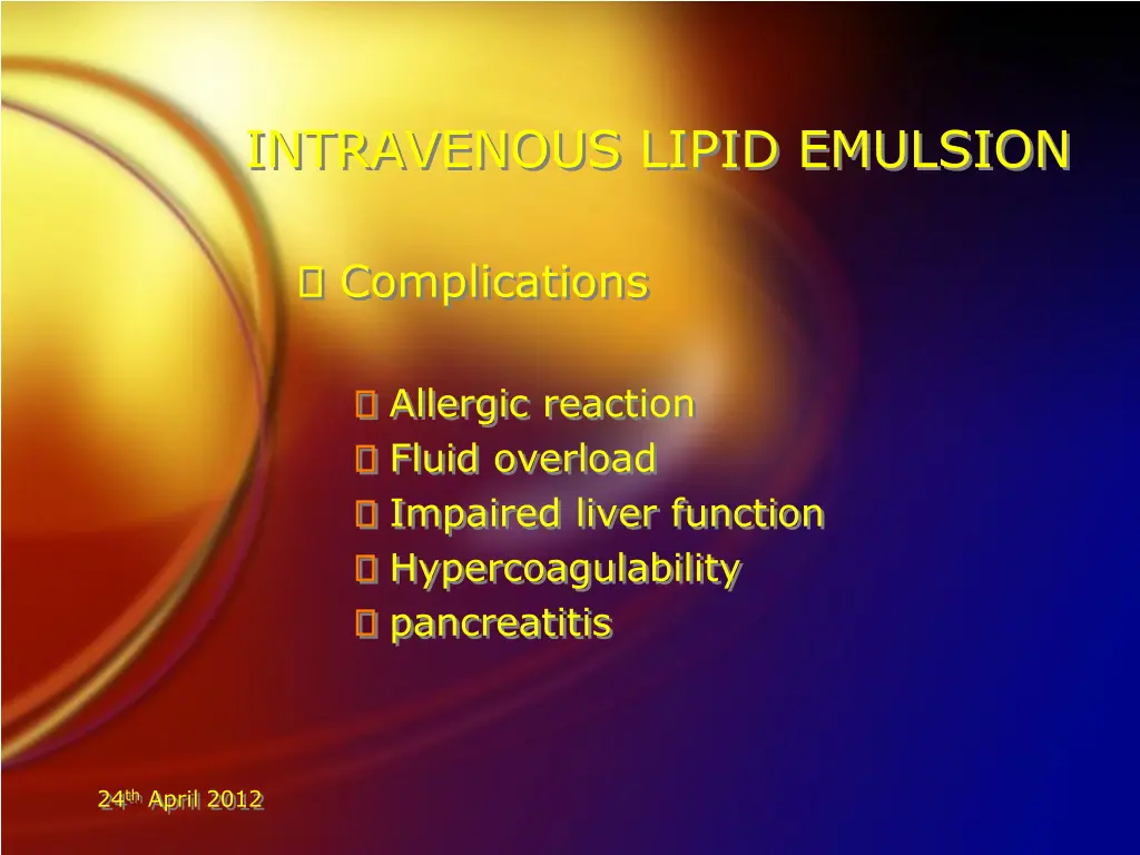 intravenous lipid emulsion 14