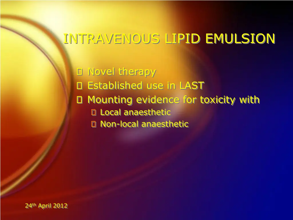 intravenous lipid emulsion 16