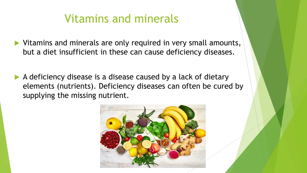 vitamins and minerals