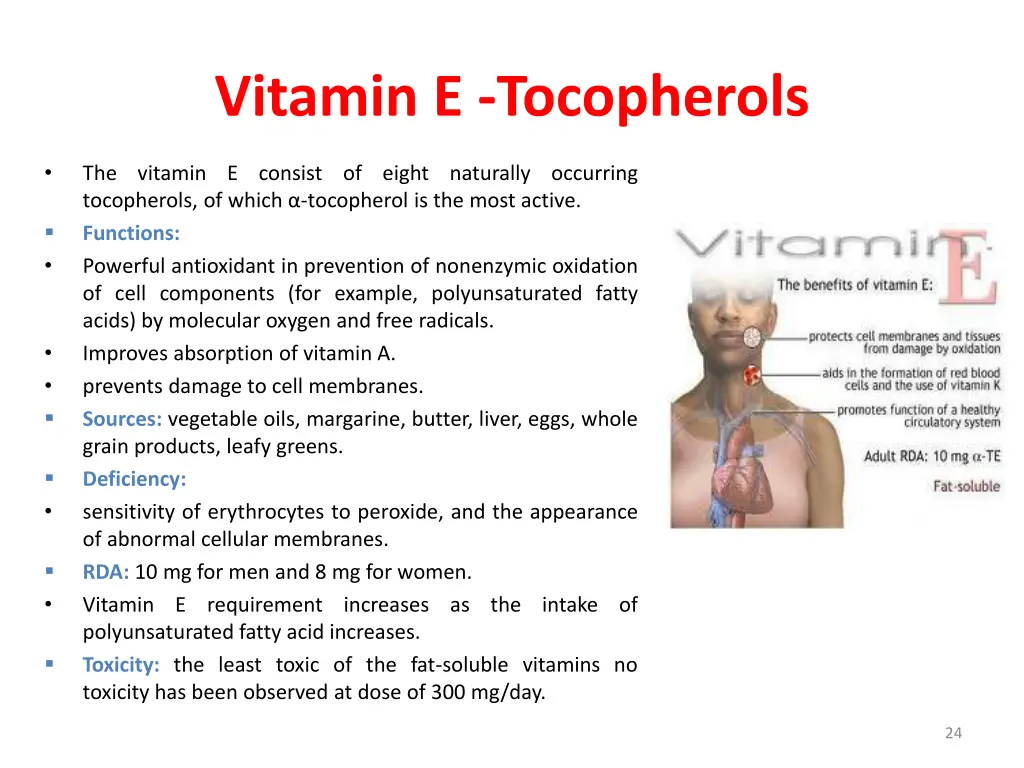 vitamin e tocopherols