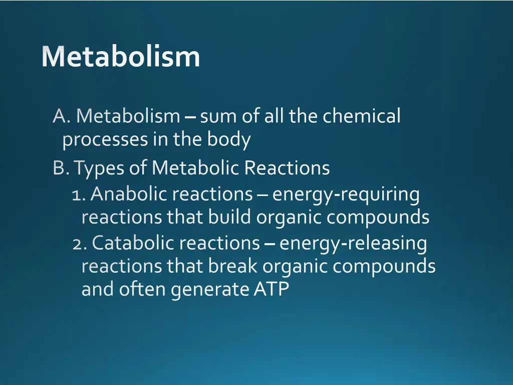 metabolism