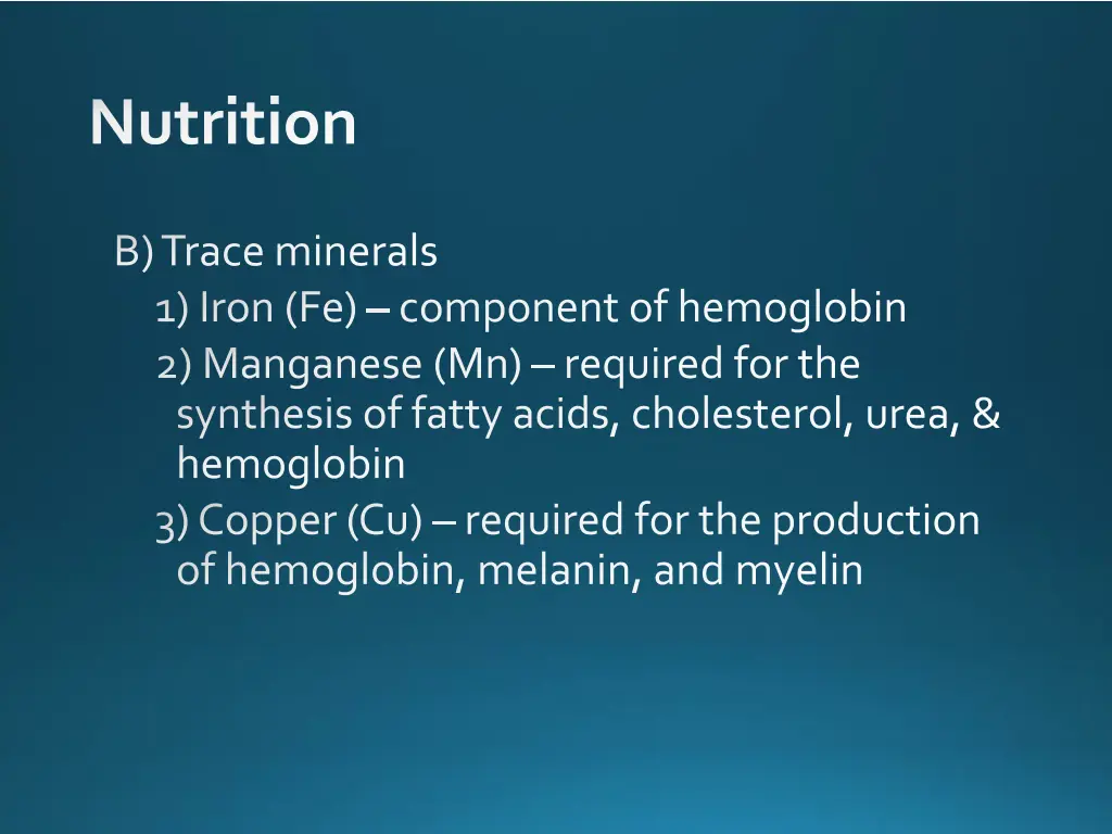 nutrition 25