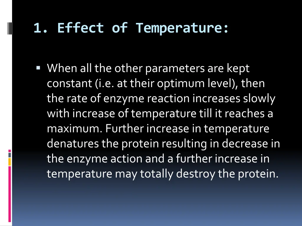 1 effect of temperature