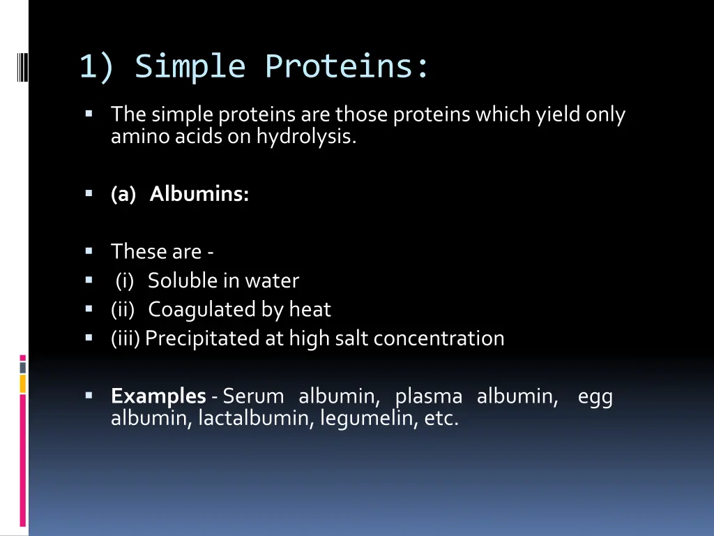 1 simple proteins