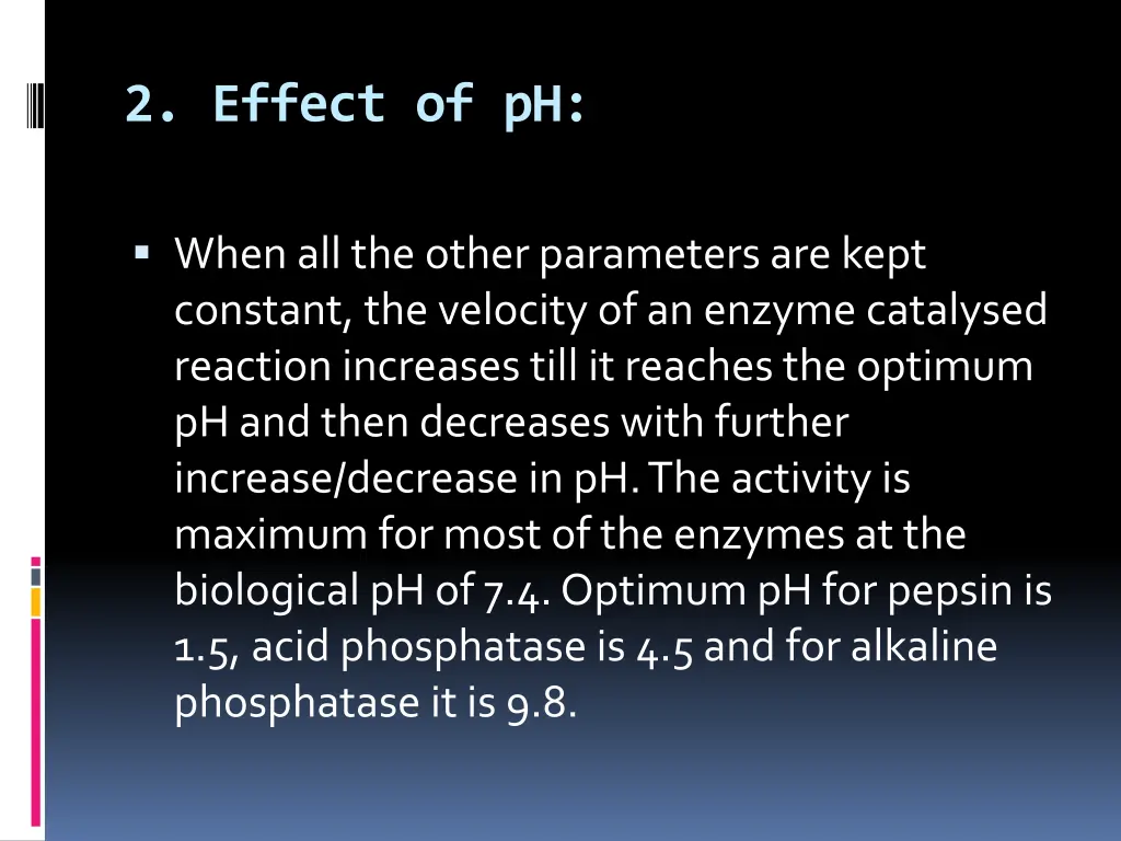 2 effect of ph