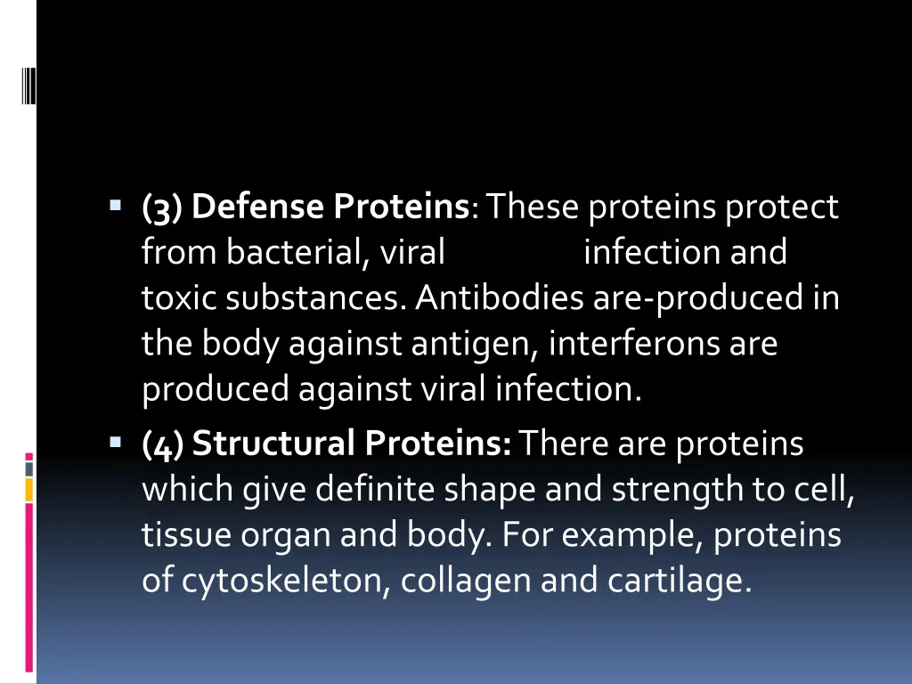 3 defense proteins these proteins protect from
