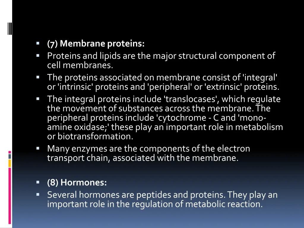 7 membrane proteins proteins and lipids