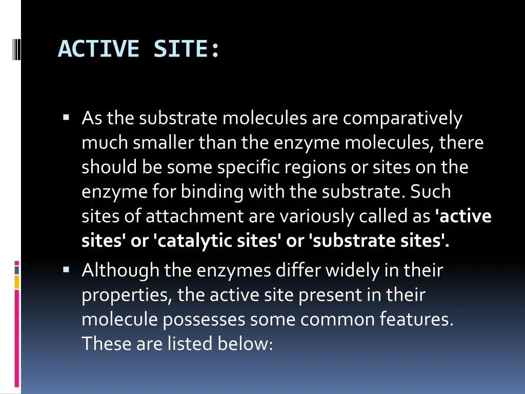 active site