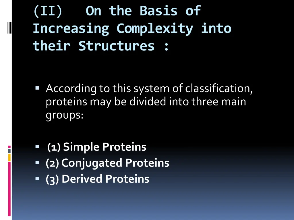 ii on the basis of increasing complexity into