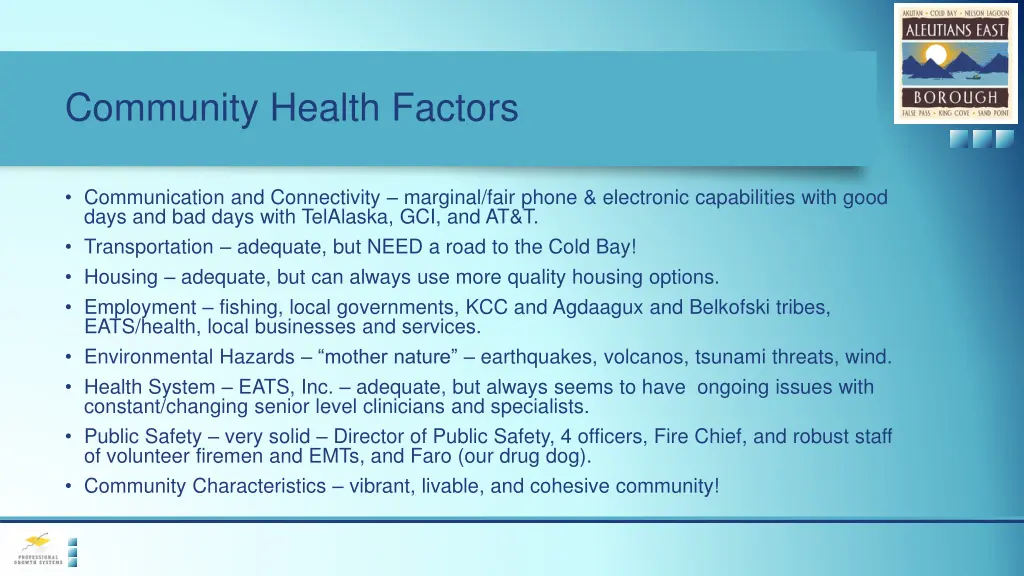 community health factors