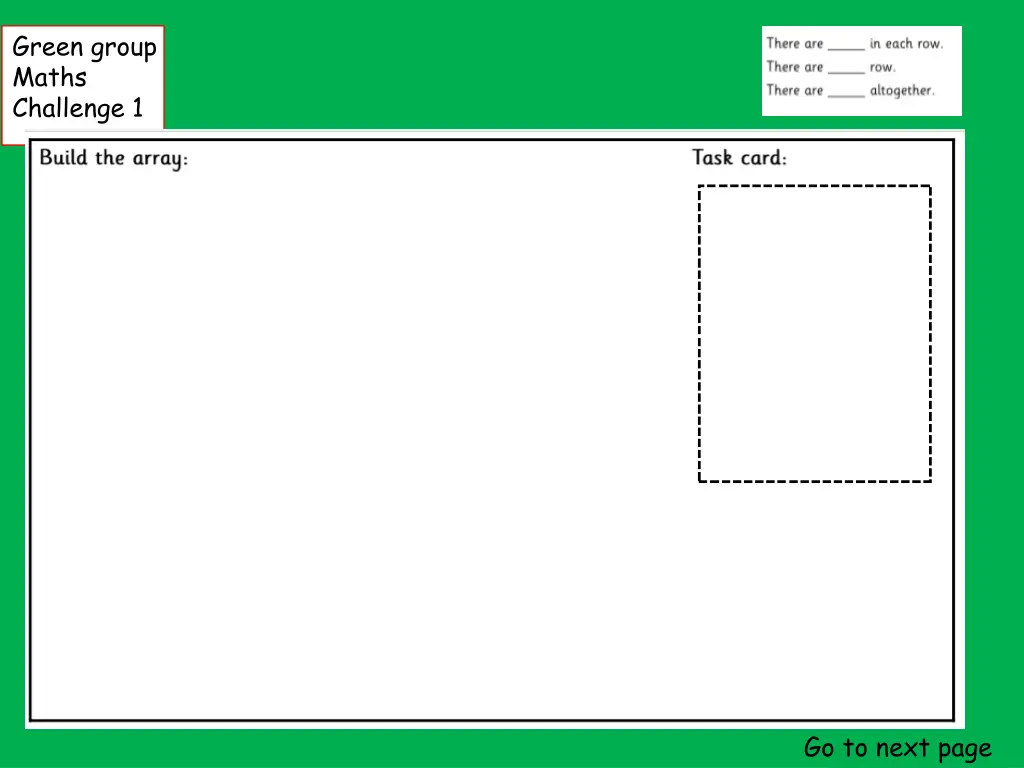 green group maths challenge 1 1