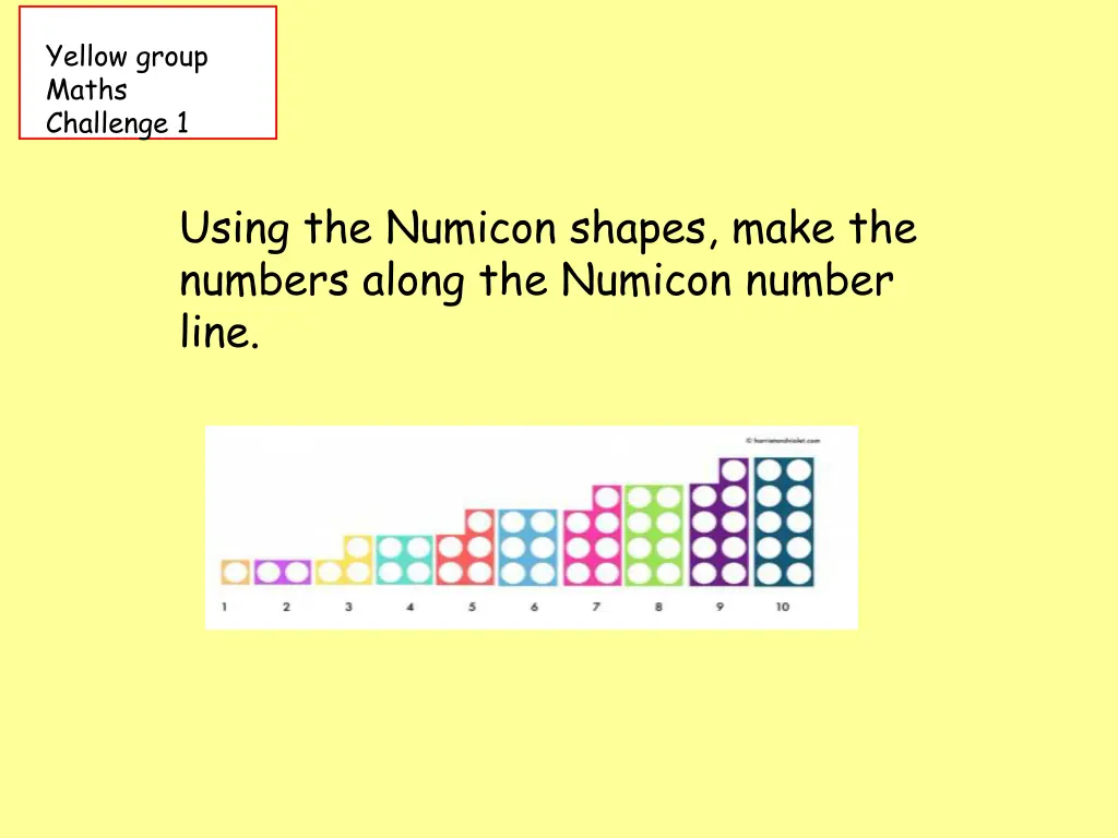 yellow group maths challenge 1
