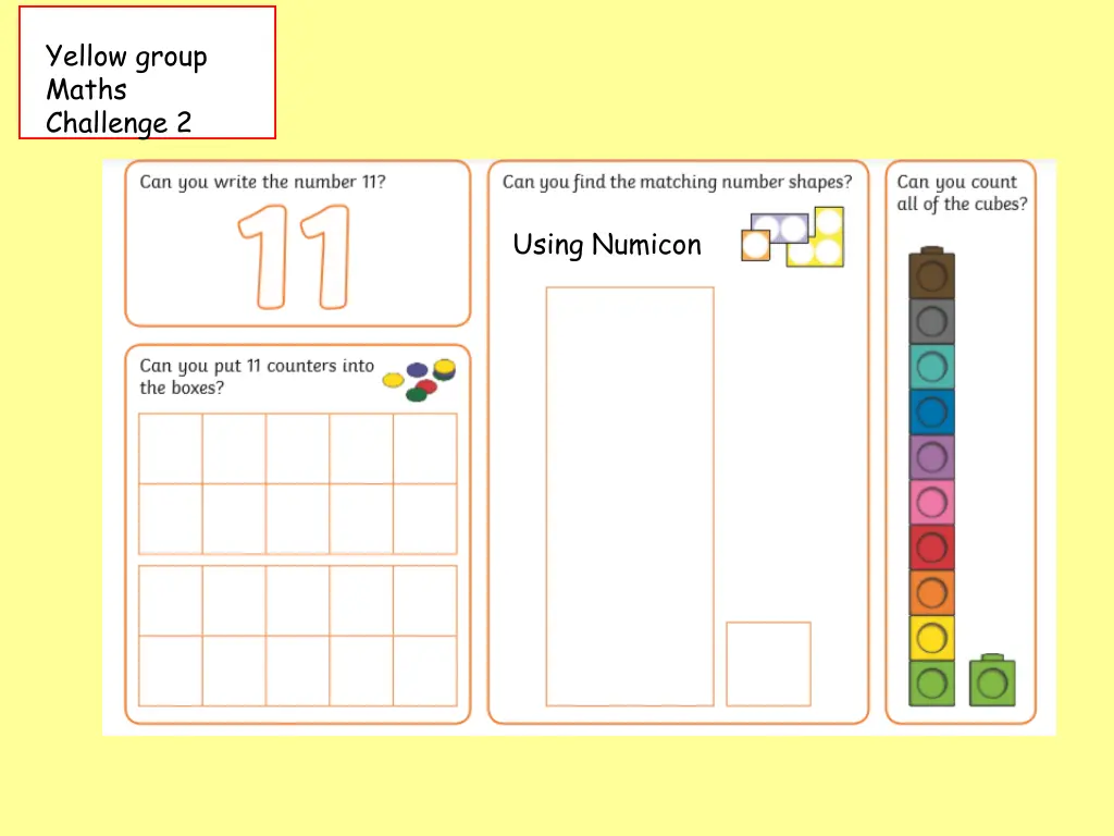 yellow group maths challenge 2